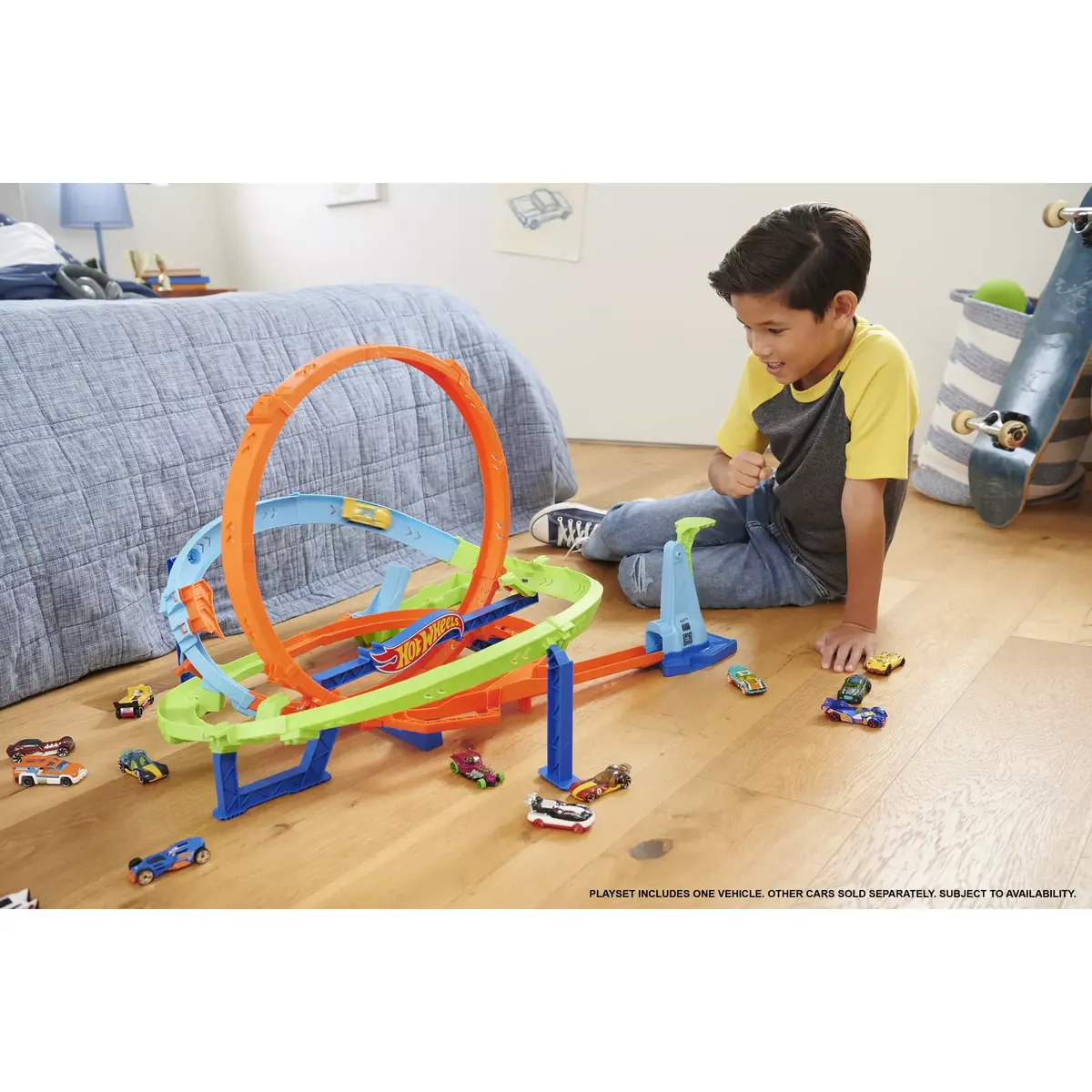 Transportlīdzekļu un trases komplekts Hot Wheels Action Loop Cyclone Challenge Photo 4