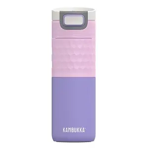 Termokrūze Kambukka Etna Grip 500 ml — izolēta ceļojumu krūze, nerūsējošā tērauda iekšpuse, hermētiska, bāli violeta