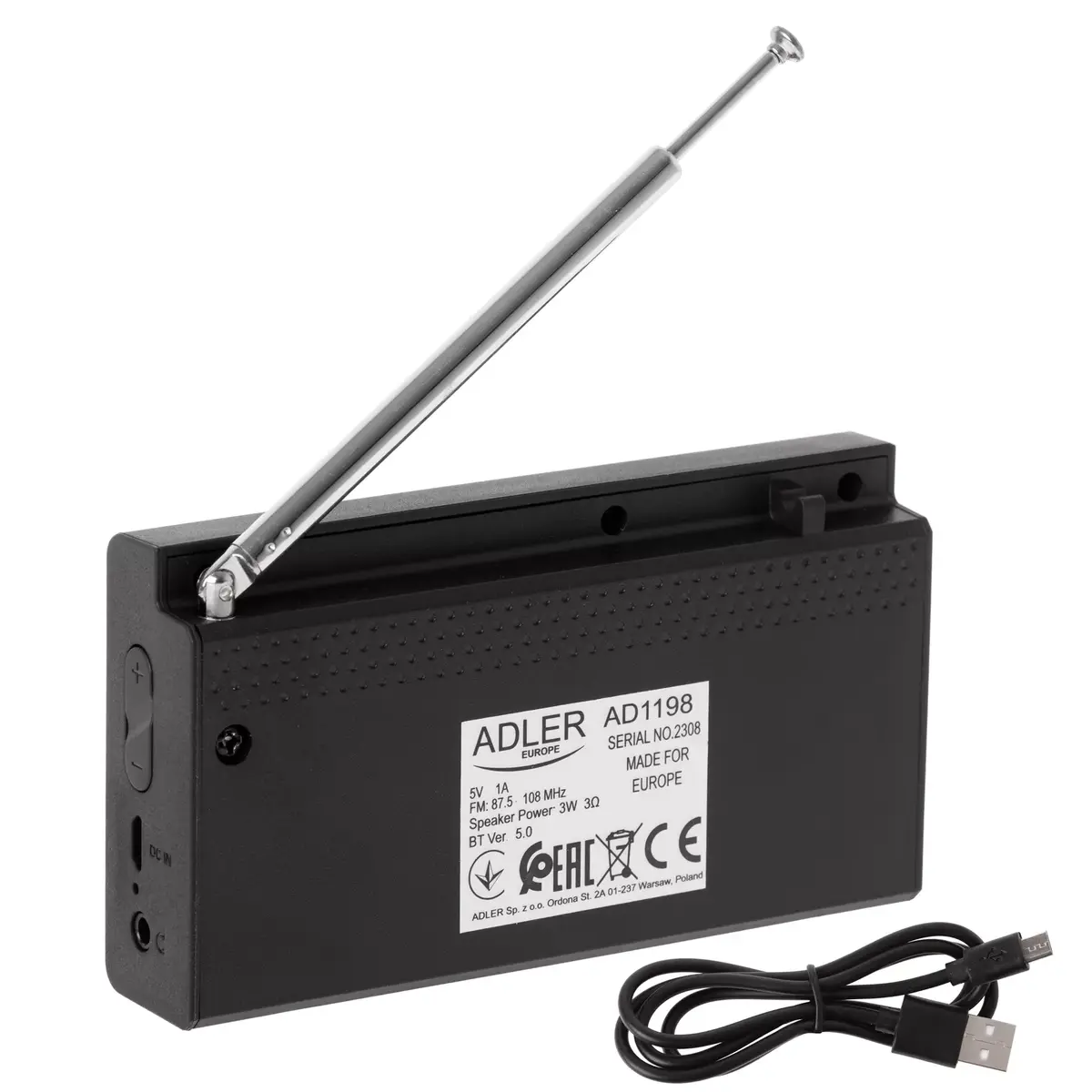 Adler AD 1198 travel radio with alarm Photo 6