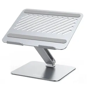 Laptop stand UGREEN 40291 Silver aluminium, max height 20.1 cm, tilt 0–180°, plate 280×223 mm, for 17.3" laptops