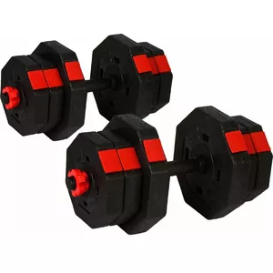 Гантели EB FIT битумные 2 x 10 кг — фиксированная ручка, компактные тренировочные веса