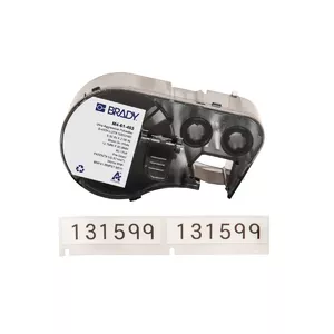 Self-adhesive printer labels Brady M4-61-483, polyester, black on white, 1.27×5.08 cm, 80 labels