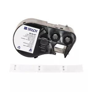 Self-adhesive vinyl printer labels Brady M4-90-427 — 1.91×3.81 cm, black on white, 180 pcs