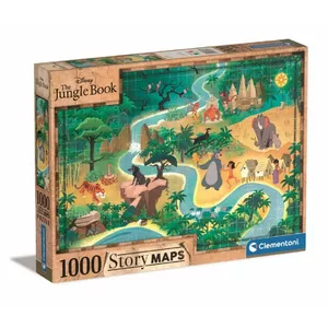 Пазл 1000 элементов Clementoni — Story Maps: Книга Джунглей (39816)