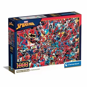 Пазл Clementoni Impossible Spider-Man — 1000 деталей, размер 700×500 мм, комиксы, для взрослых