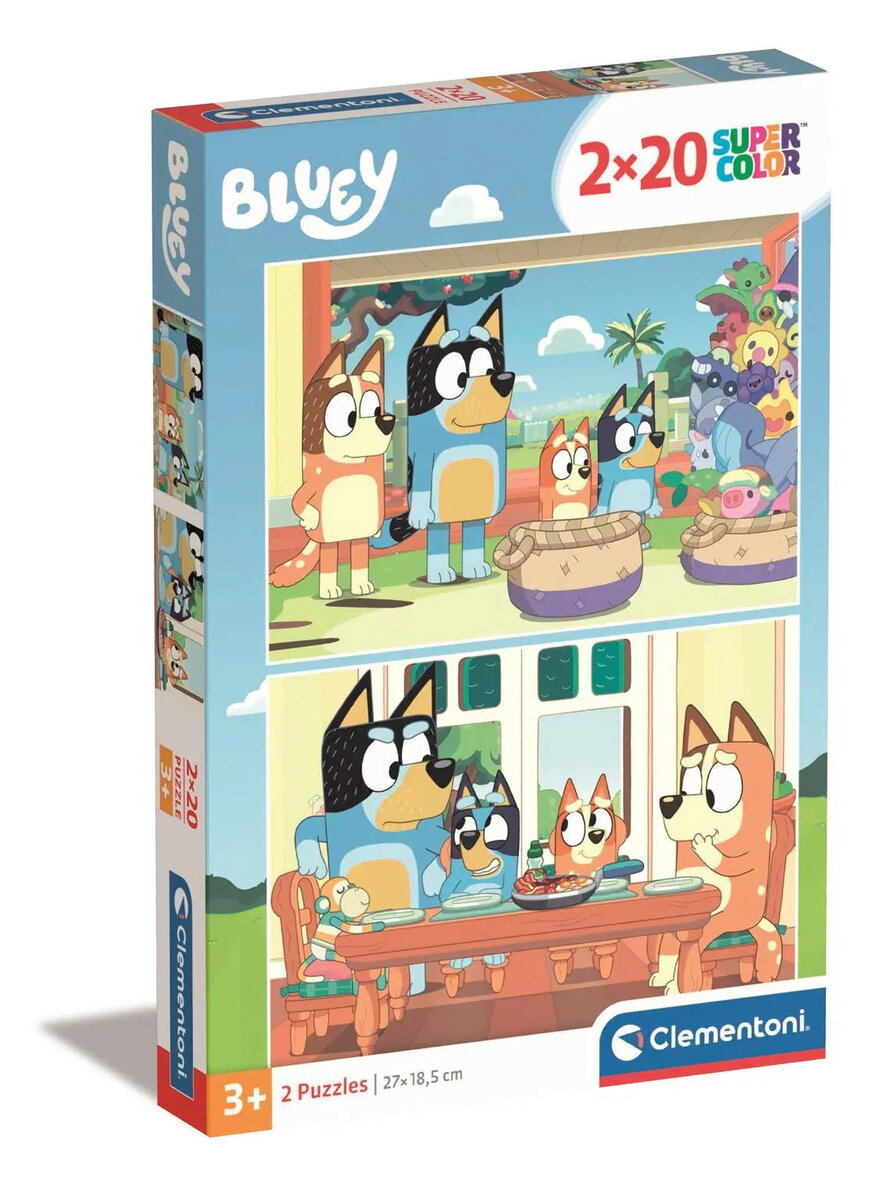 Puzle Clementoni Bluey SuperKolor 2x20 24807