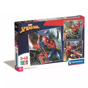 Clementoni Spider-Man puzļu komplekts — 3 puzles pa 48 gab.