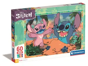 Clementoni Disney Stitch Maxi SuperColor 60 gabalu puzle bērniem no 4 gadu vecuma
