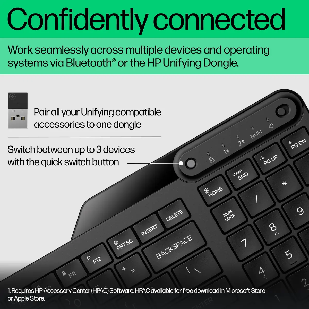 HP 475 Dual-Mode Wireless Keyboard Photo 12