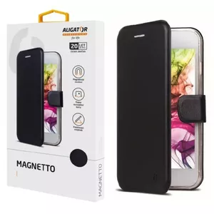 Magnet holder ALIGATOR Magnetto for iPhone 14 — Black, wireless charging compatible