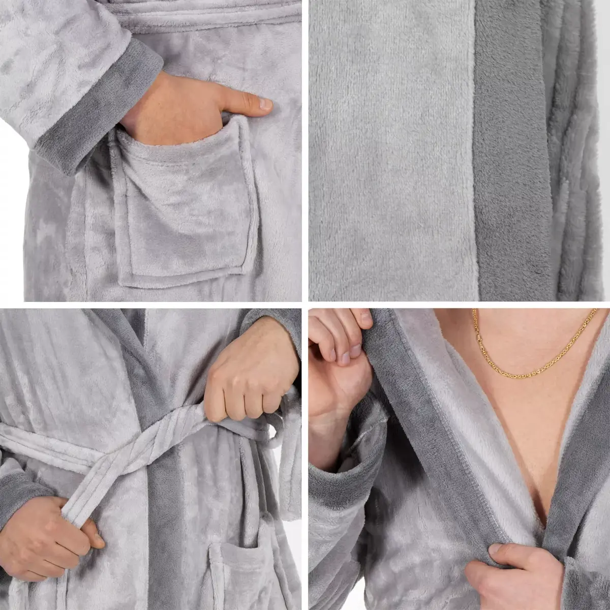 Springos HA7378 Men's Bathrobe Photo 9