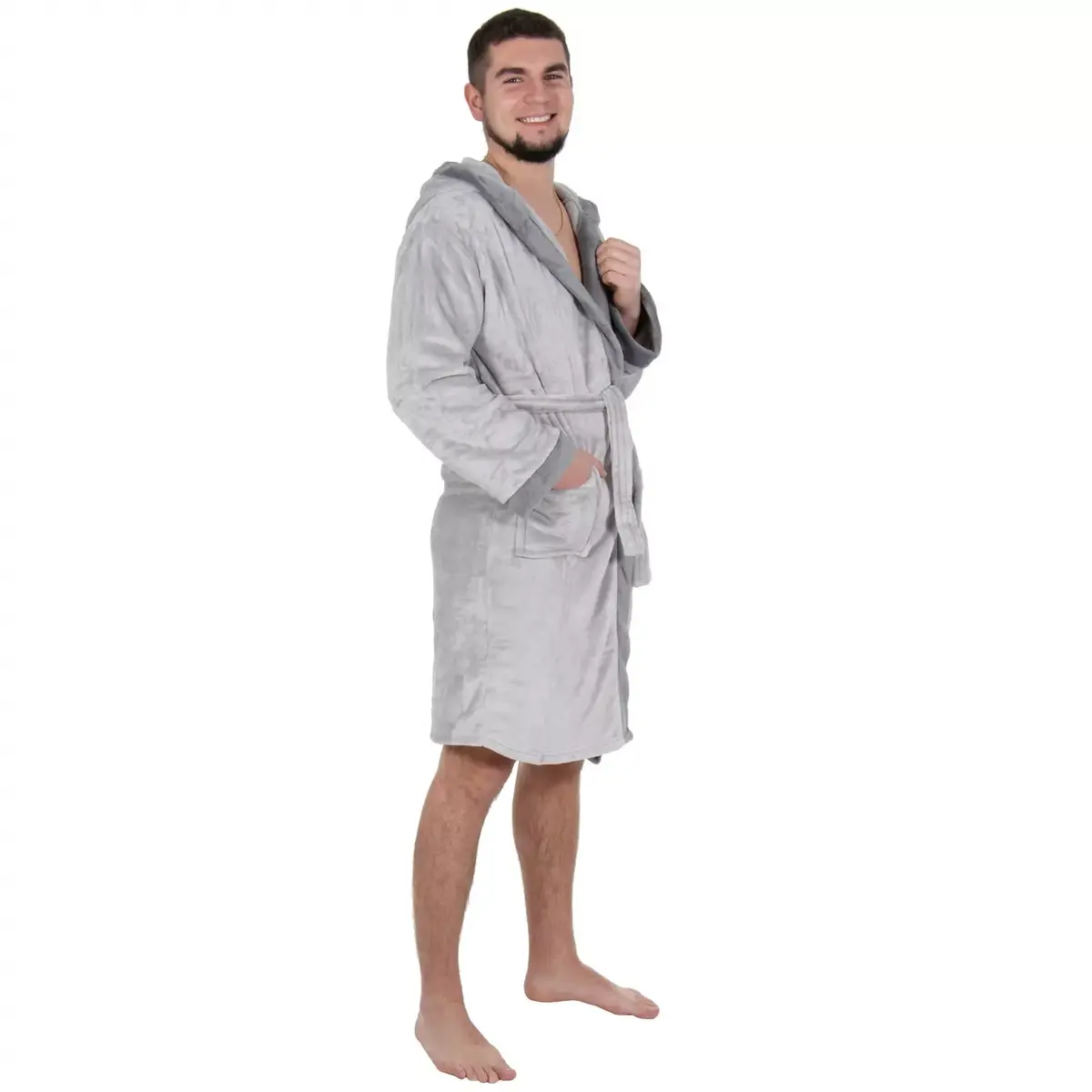 Men's bathrobe Springos HA7377 Photo 2