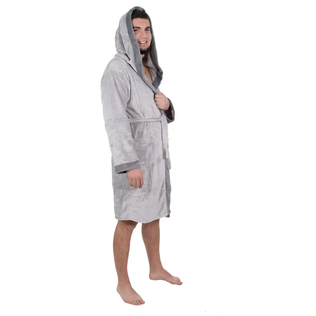 Men's bathrobe Springos HA7377 Photo 3