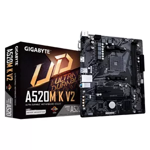 Gigabyte A520M K V2 mātes plate AMD A520 Ligzda AM4 mikro ATX