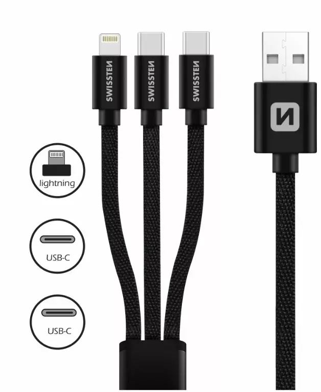 USB-кабель SWISSTEN 3в1 1,2 м — модель 72501103 Photo 2