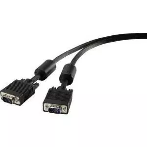 VGA cable Renkforce 1404167, 5 m length, black, male-to-male SVGA connector