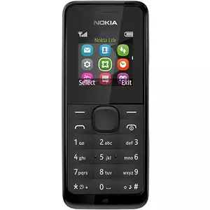 Nokia 105 3,56 cm (1.4") 70 g Melns Sākuma līmeņa tālrunis