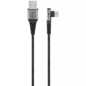 USB кабель Goobay 64655 0.5м USB C USB A черный серый