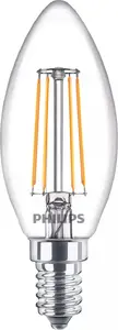 Philips LED Filament Candle Bulb E14 4.3W 470 lm Warm White 2700K Energy Class F