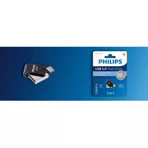 Philips FM32DA148B/00 USB zibatmiņa 32 GB USB Type-A 2.0 Melns