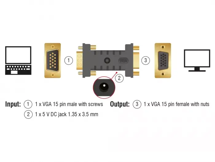 VGA adapteris DeLOCK 63326 Photo 2