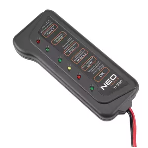 Akumulatoru testētājs NEO tools 11-986 — rokas testētājs AA/AAA/C/D/9V, iepakojumā 1 gab.