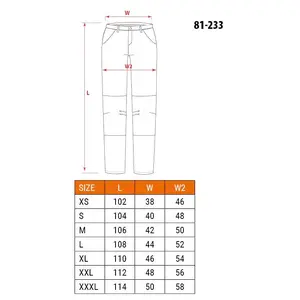 Защитные брюки NEO tools 81-233-XL черные 5 карманов XL