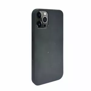 Silicone Case iLike for iPhone 12 Pro Max — Eco Print Design, Black