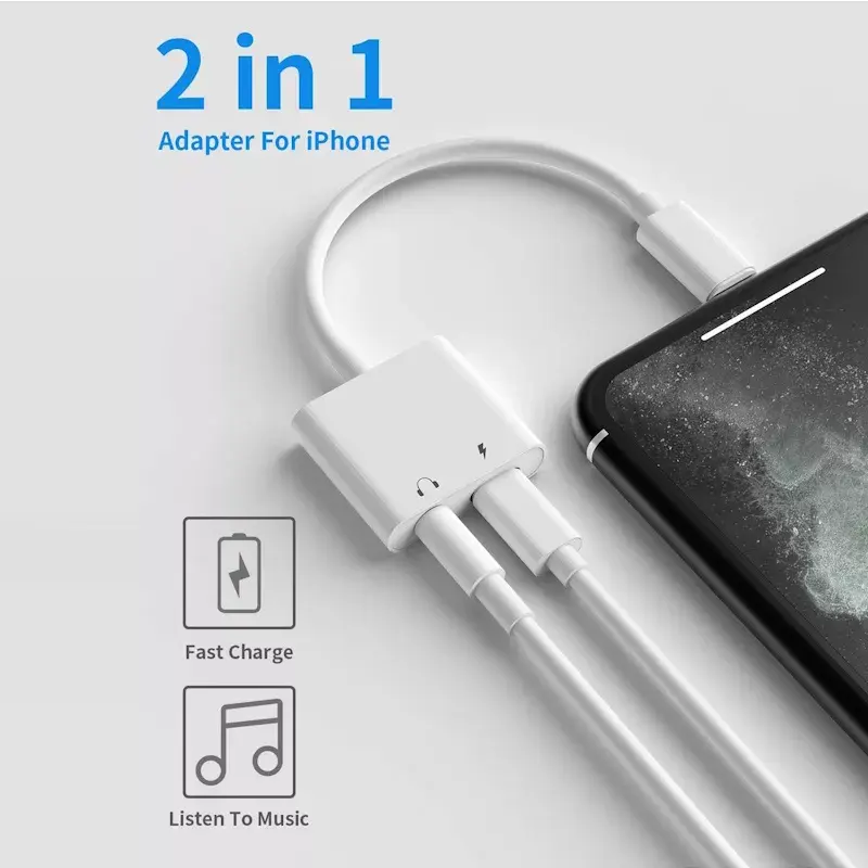 Audio adapter iLike AX7 Dual Lightning to 3.5mm Photo 4