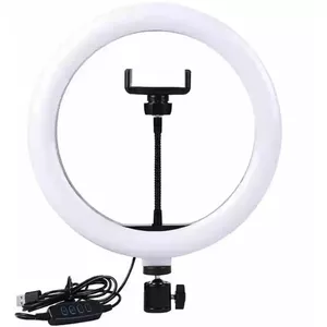 LED light ring iLike SR14 36 cm with smartphone holder and 220V adapter