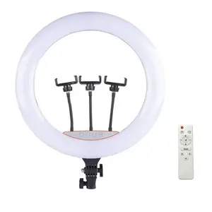 LED light ring iLike SR18 45 cm with 3 smartphone holders and 220V adapter