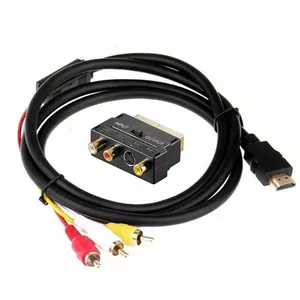 iLike HD3 HDMI Male to 3RCA Audio & Video Cable 1m + RCA S-Video to Scart Adapter (OEM)