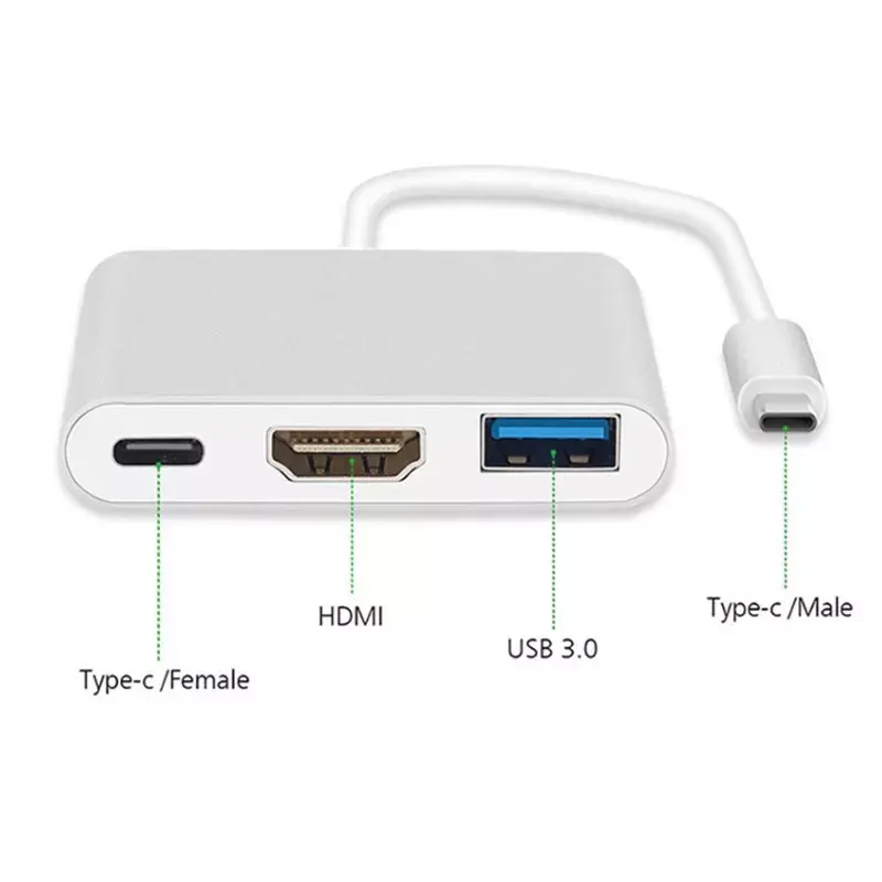 USB-C adapters iLike HD1 3in1 HDMI 4K USB 3.0 Photo 3
