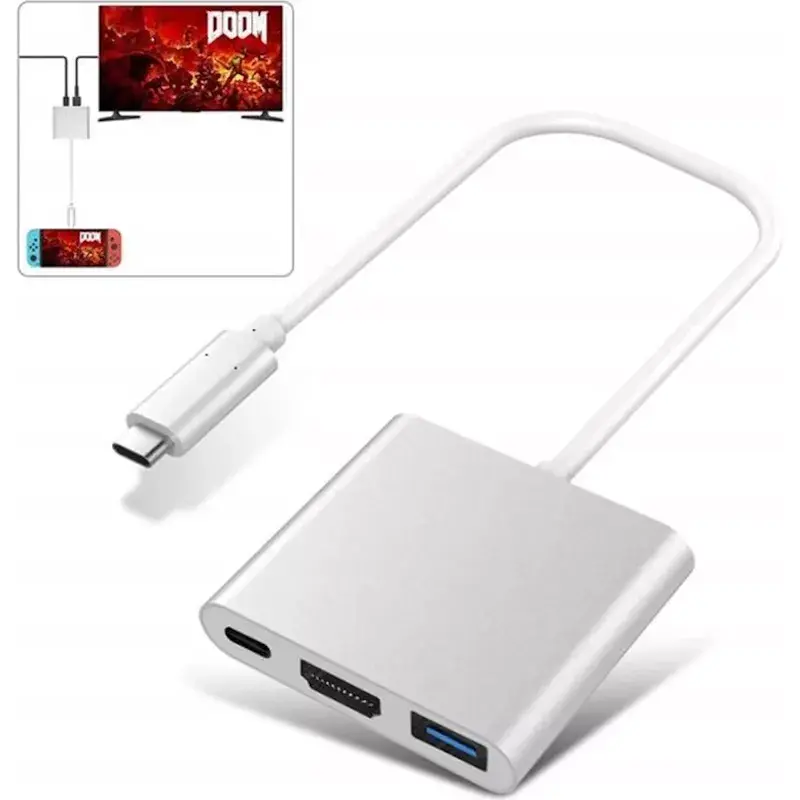 USB-C adapters iLike HD1 3in1 HDMI 4K USB 3.0 Photo 5