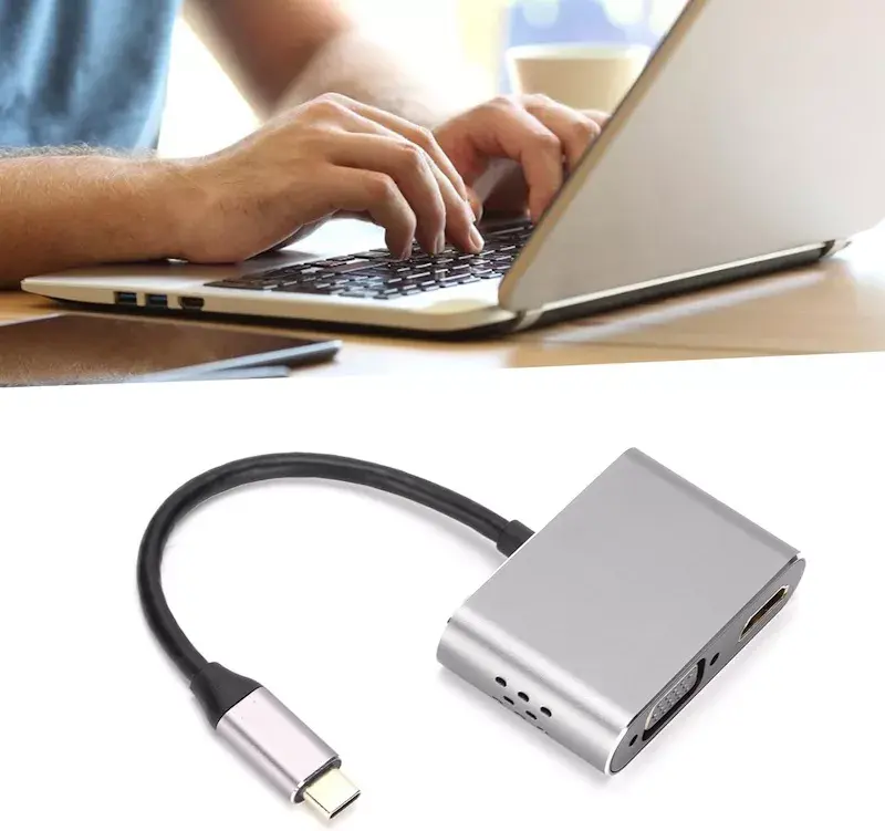 Video adapter iLike HD4 USB-C to HDMI 4K 30Hz VGA Photo 7