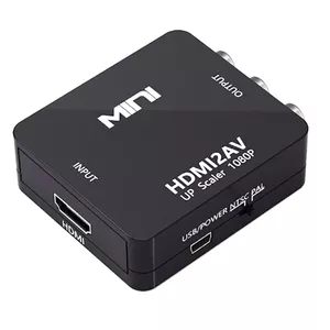 iLike HD6 Mini Digital to Analog Converter Box HDMI Input to 3RCA Output Mini USB Powered Black (OEM)