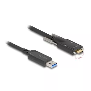 Aktīvais optiskais kabelis DeLOCK 83206 USB Type-A uz Type-C 10m 10 Gbps