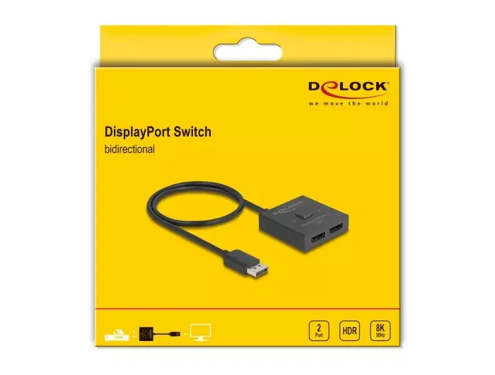 DeLOCK DisplayPort slēdzis 2 uz 1 Photo 2