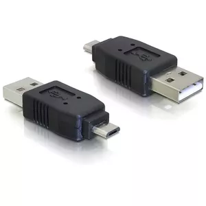 Adapter USB micro-B male to USB 2.0 A-male DeLOCK 65036 Black