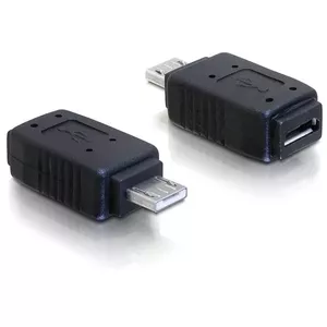 Адаптер USB micro-A+B female на USB micro A-male DeLOCK 65032 Черный