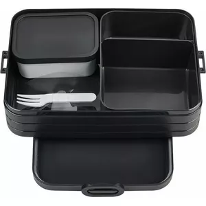 Lunch box Mepal Take a Break Bento Duży — black, compartmentalized reusable container