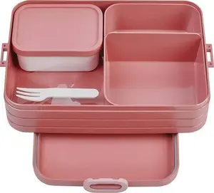 Ланчбокс Mepal Take a Break Bento Duły — оранжевый, крупный контейнер с отсеками для еды
