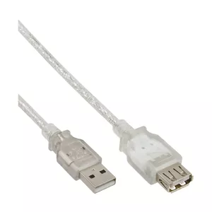 USB 2.0 удлинитель Type A M/F InLine 34605 5м прозрачный