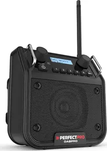 Darba vietas radio PerfectPro DPR2-18V — 18V akumulatora darbināms DAB radio