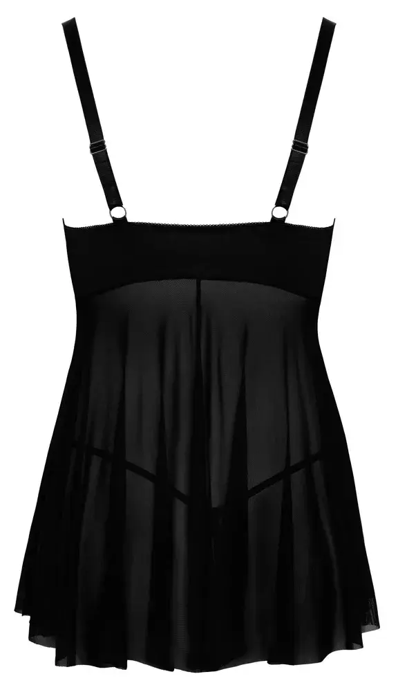 Cottelli Collection Babydoll и Thong S Черный Photo 9