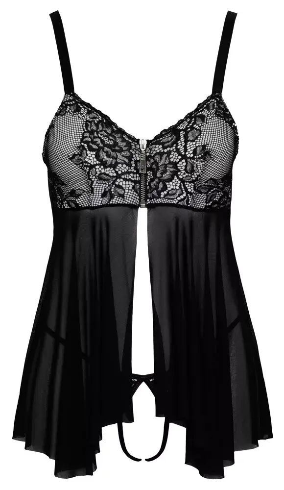 Комплект Cottelli Collection Babydoll & Thong L черный Photo 8