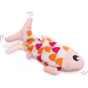 Игрушка для кошек Catit Groovy Fish, 25 см, розовая, с кошачьей мятой, заряжаемая USB