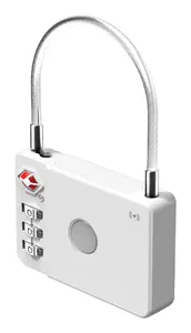 Ultron MiLock Luggage padlock White with Apple-certified tracking tag and CR2032 battery