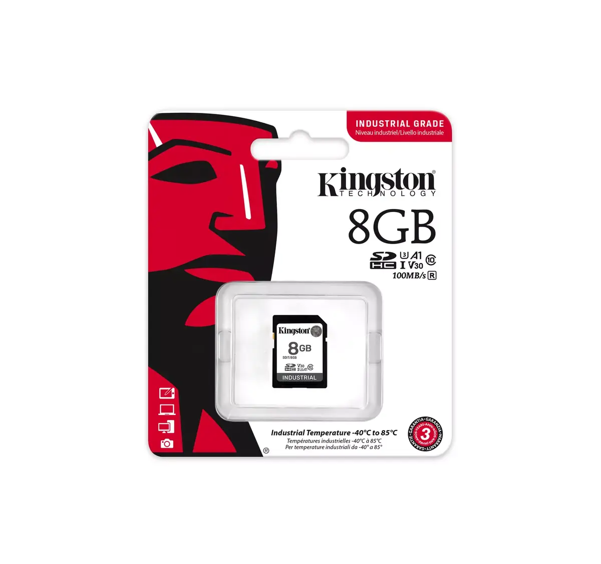 Флеш-память Kingston Technology 8G SDHC Industrial pSLC Photo 3