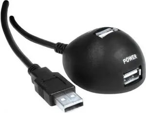 USB kabelis Tecline 17000161 USB 2.0 1.5 m USB A 2 x USB A Melns